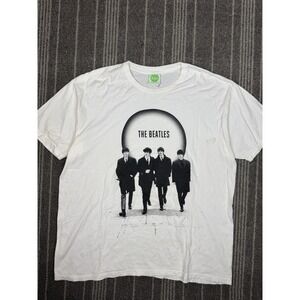 The Beatles Shirt Mens XL White Circle Group Y2K 2009 Band Rock apple Music‎